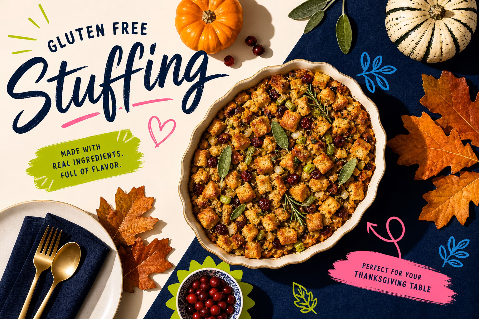 Gluten-Free Thanksgiving: Stuffing, Sides, Desserts & Complete Menu Guide