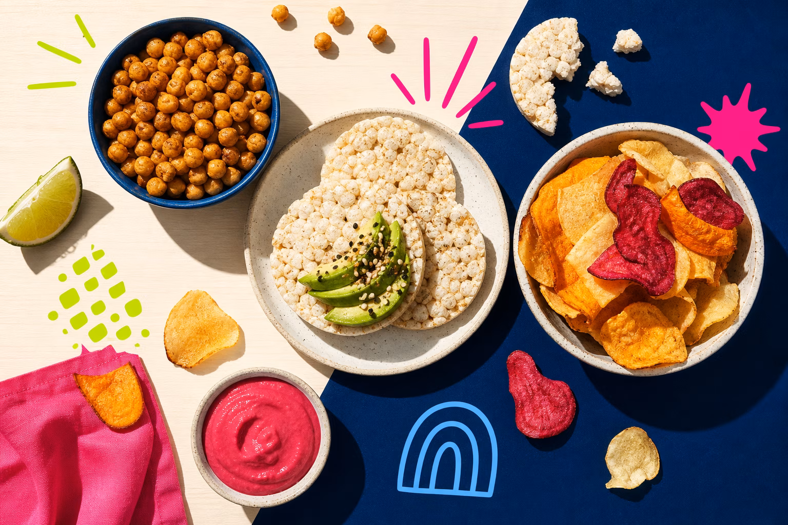 Assorted gluten free savory snacks