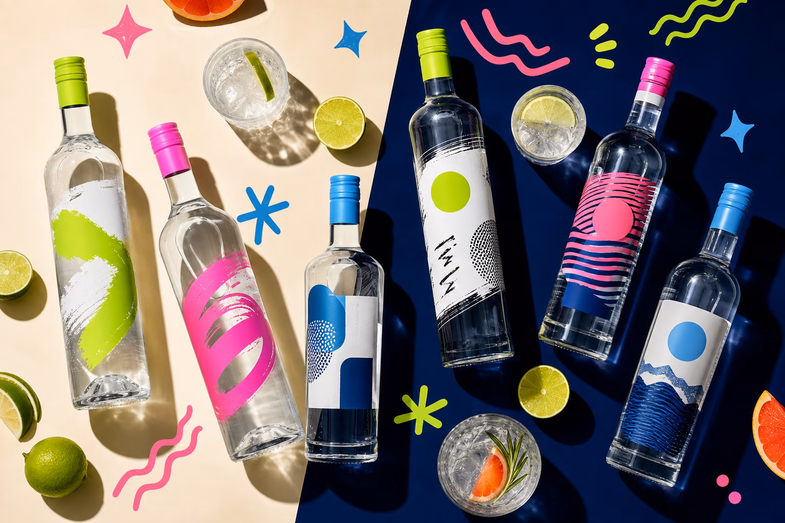 Assorted vodka bottles highlighting gluten-free options
