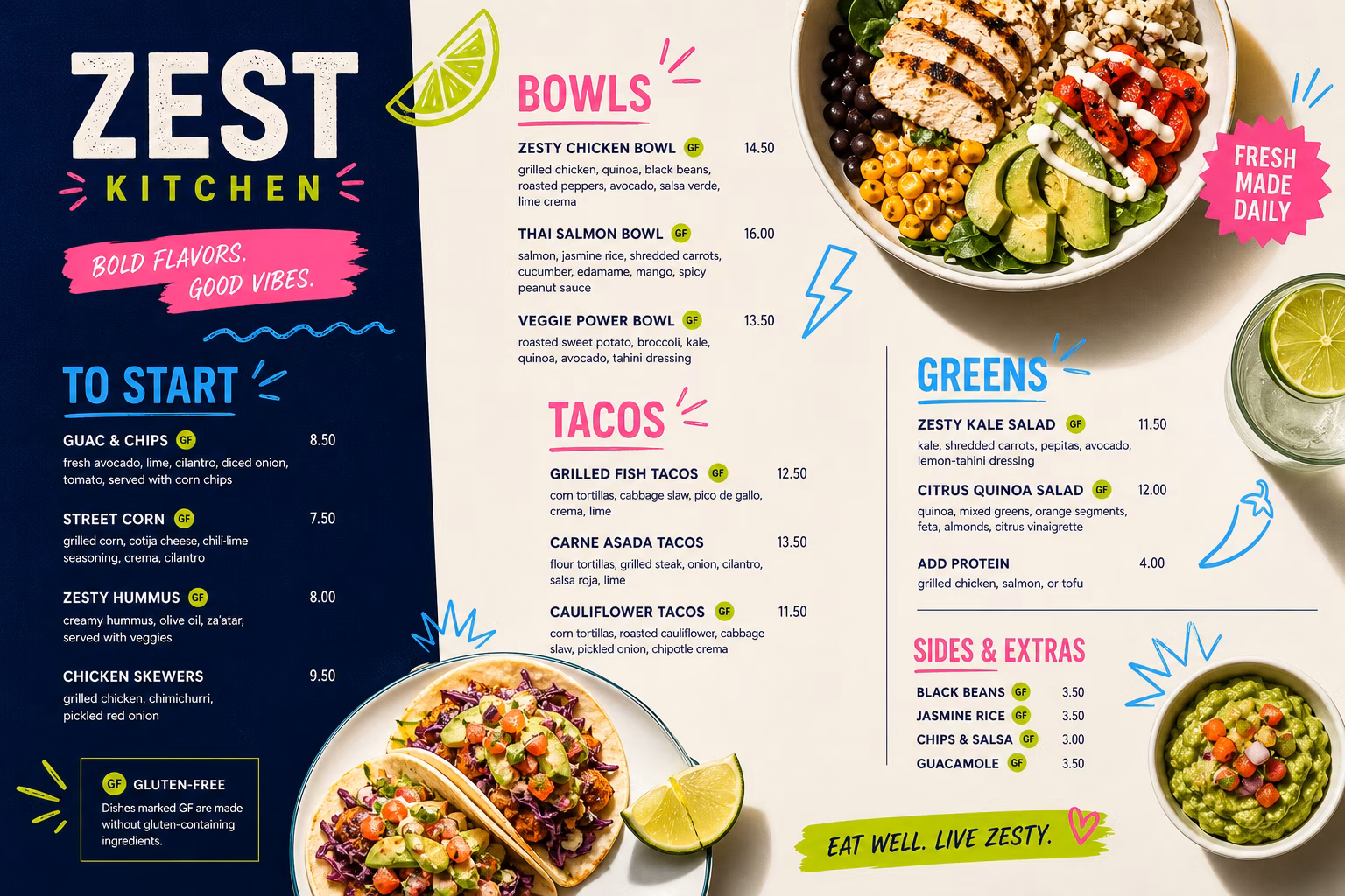 Cheesecake Factory menu with gluten-free options highlighted