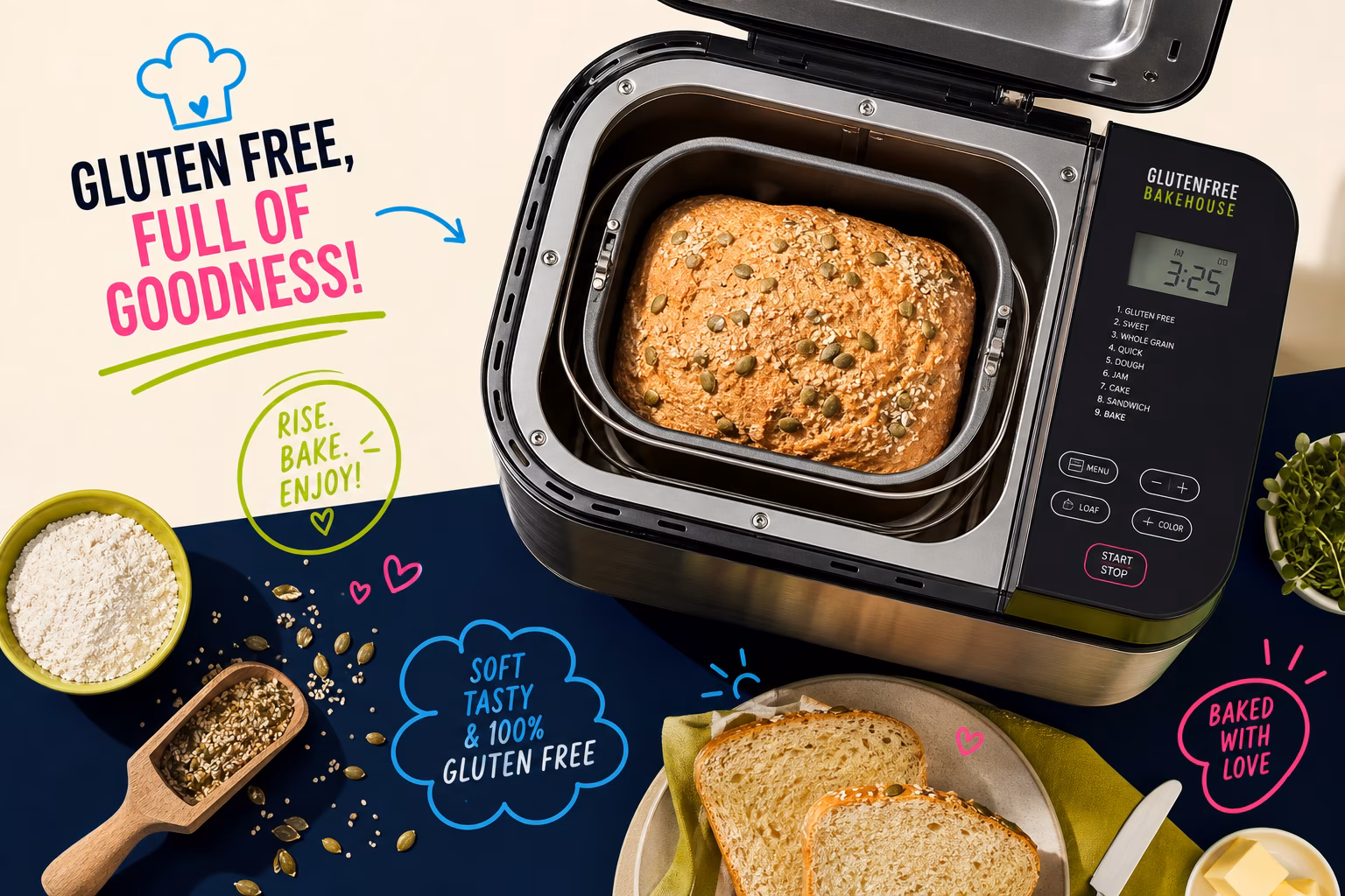 Gluten-free bread in a bread machine