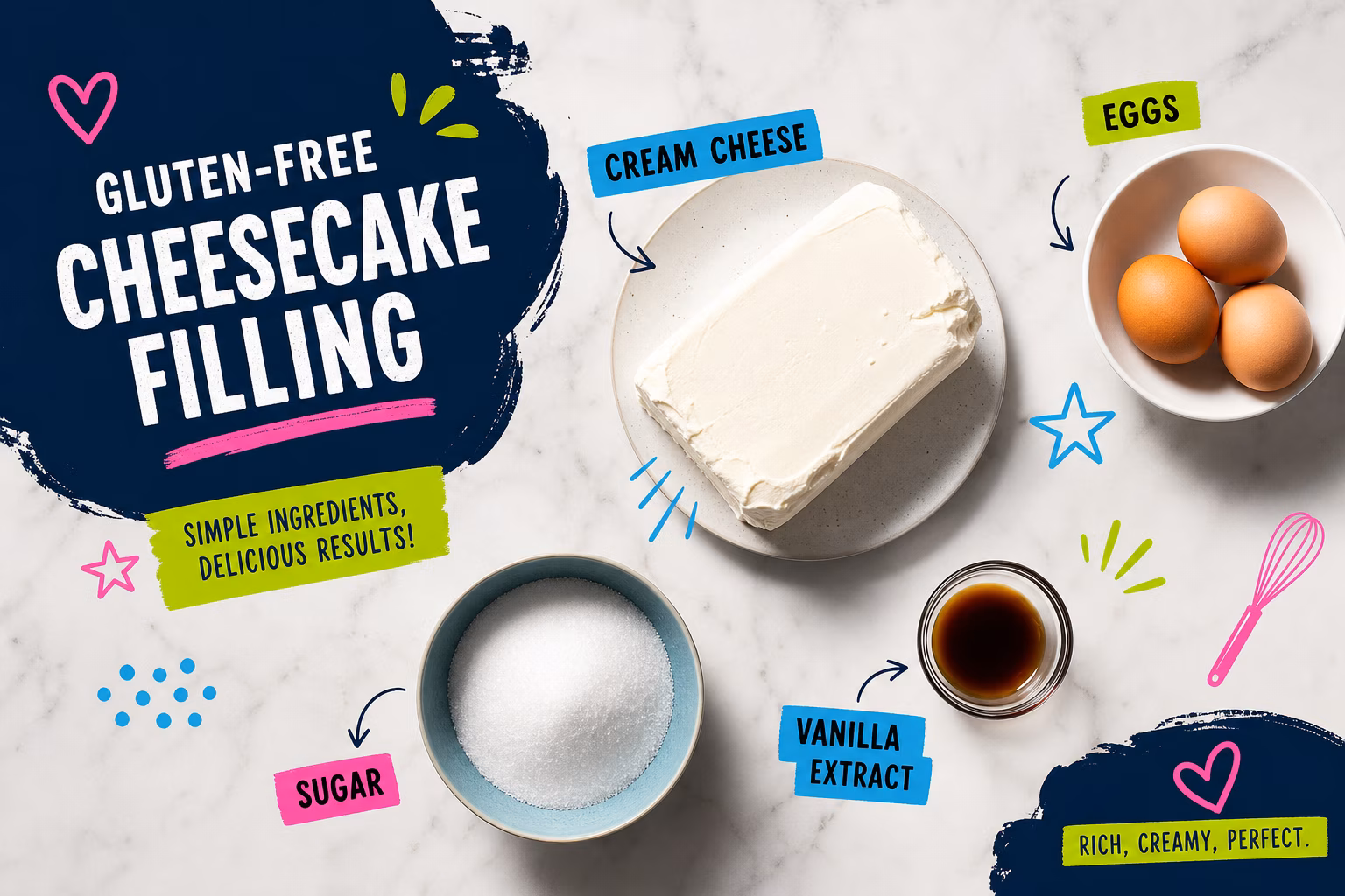 Gluten-free cheesecake filling ingredients