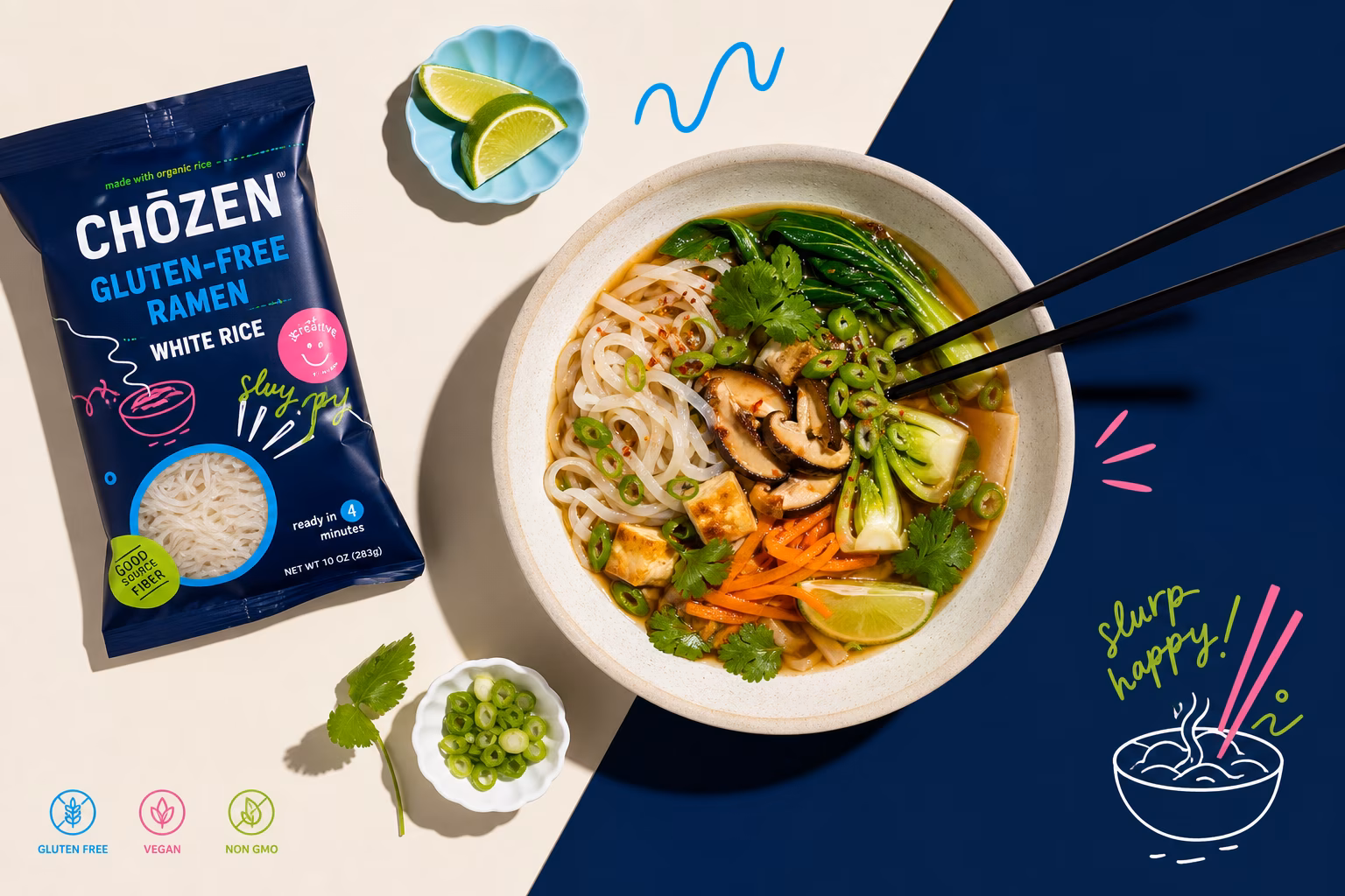Gluten-free ramen with rice noodles