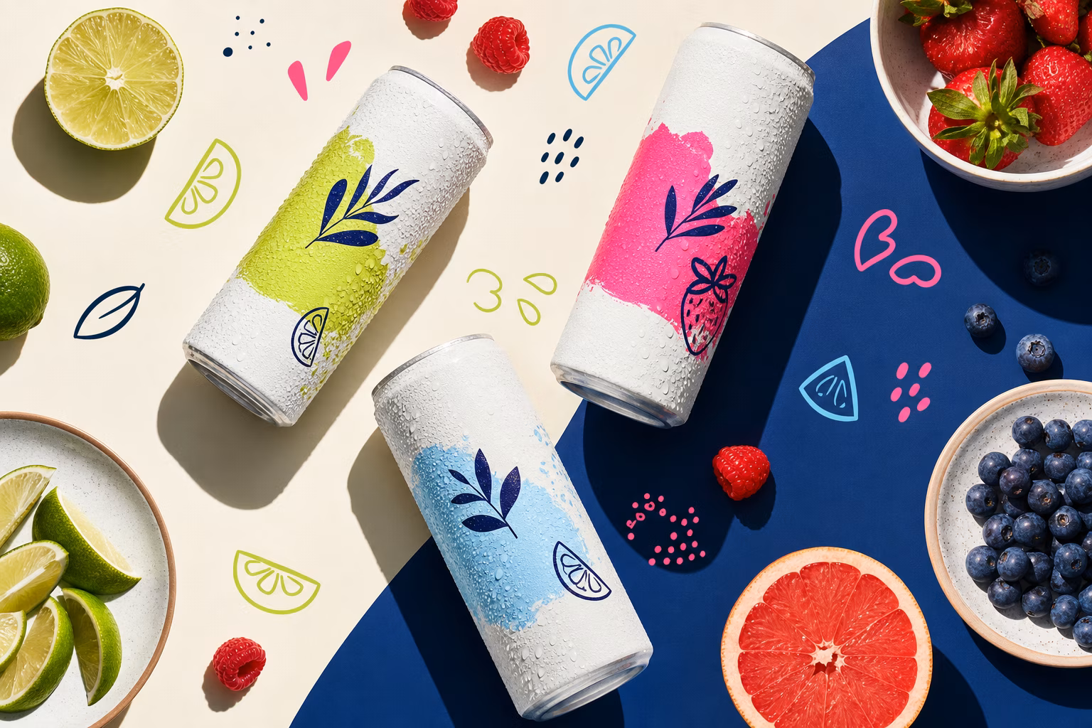 Hard seltzer cans with gluten-free labels