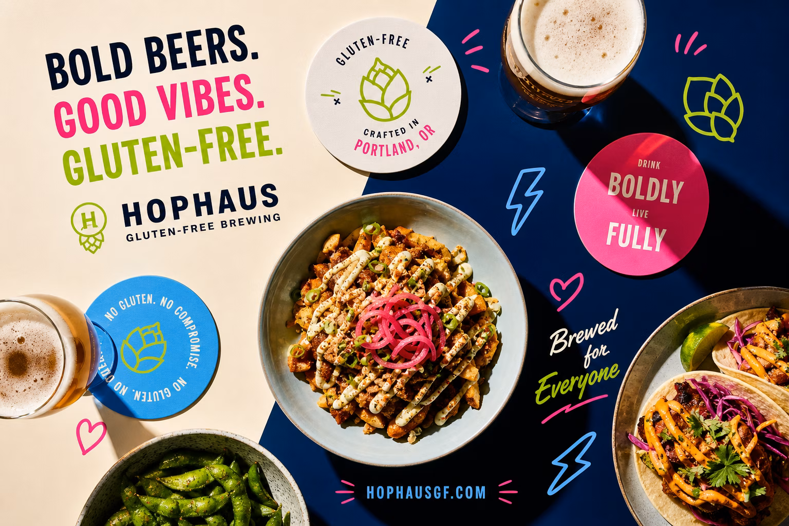 Patrons enjoying gluten-free beers at a Portland brewpub