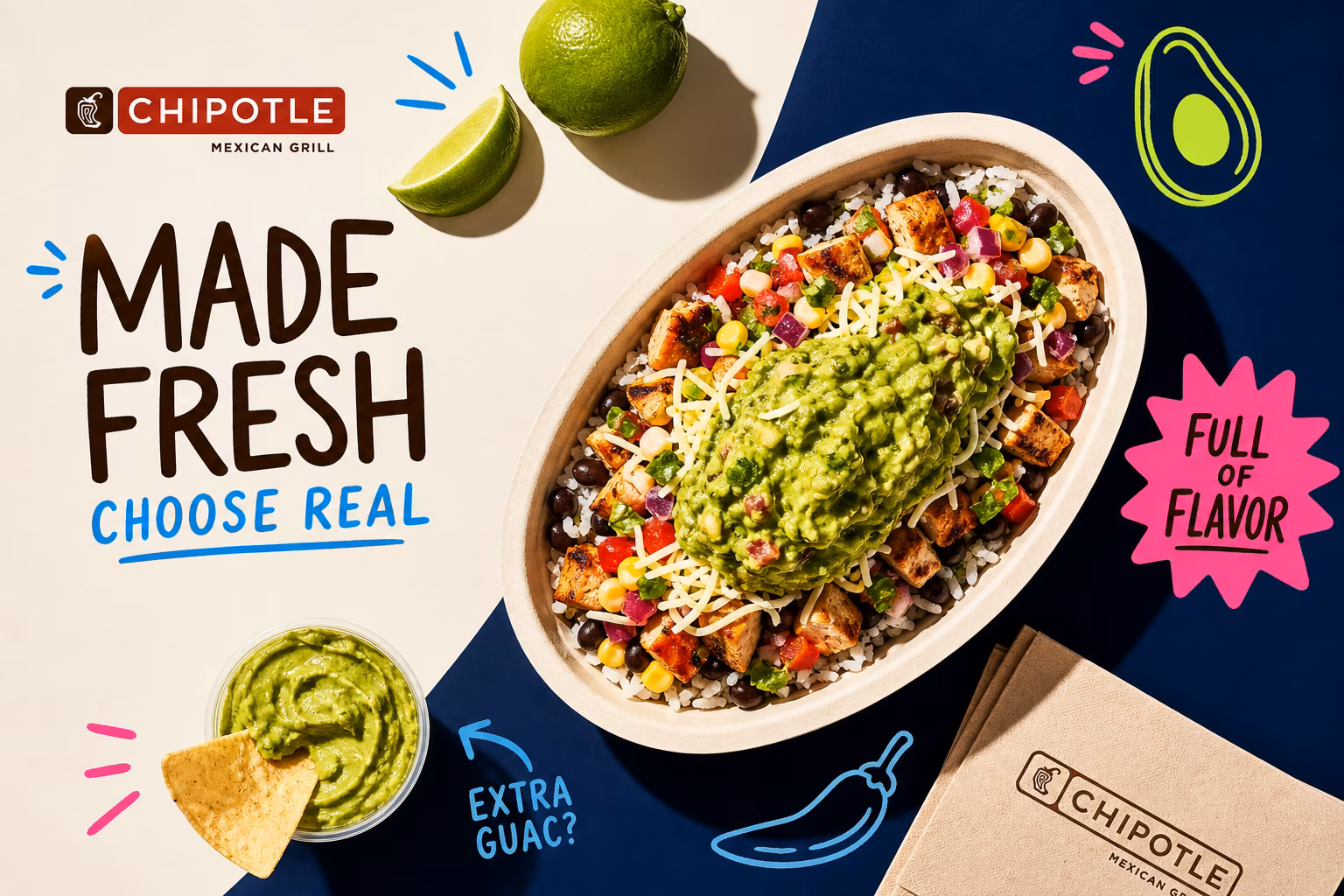 Chipotle bowl with gluten-free ingredients